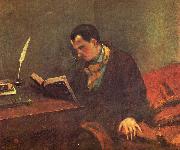 Gustave Courbet Portrait of Charles Baudelaire oil painting artist
